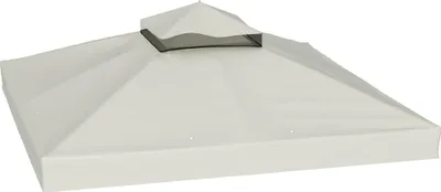 Immagine prodotto di Tettoia di ricambio per gazebo 3 x 3 m, tettoia impermeabile per gazebo, rivestimento di ricambio a doppio strato per gazebo da giardino, ricambi in tessuto Oxford, 370 g/m², grigio chiaro