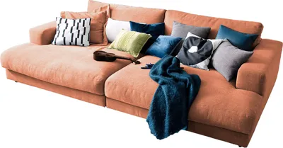 Produktbild von KAWOLA Big Sofa MADELINE Stoff cognac