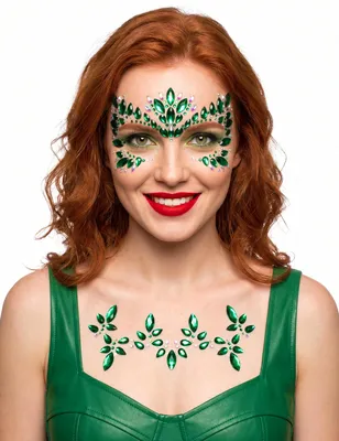 Immagine prodotto di Strass per viso e corpo verde - Taglia unica