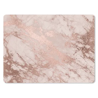 Obrázek produktu pro Podložka pod myš - Mramor - Růžová - - Mramorový vzhled - Třpytky - Design - 23x19cm - Podložka pod myš