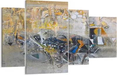 Produktbild von Bild auf Leinwand - Leinwandbild - Abstraktion modern - 120x70cm - Wand Bild - Wanddeko - Leinwanddruck - Bilder - Kunstdruck - Wanddekoration - Leinwand bilder - Wandkunst - DL120x70-4001
