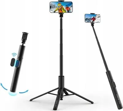 Zdjęcie produktu dla Statyw 153 cm Kijek SELFIE Stick Tripod + Uchwyt + Pilot na Telefon ULANZI / MT86
