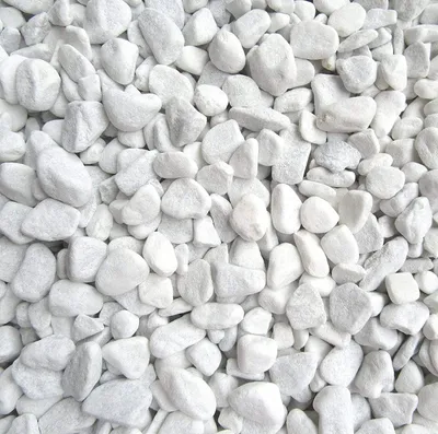Productafbeelding van Decoratieve stenen - Witte kiezelstenen - Huis en tuin - Natuurstenen marmergrind - 20 kg - Wit