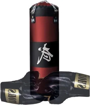 Obrázok produktu pre Boxovací vak, vak na piesok, taška na tréning karate, 120 cm, čierna a červená