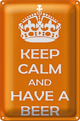 Produktbild von Blechschild Spruch 20x30cm Keep Calm and have a beer