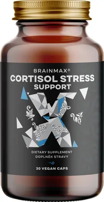 Obrázok produktu pre BrainMax Cortisol Stress Support, komplex pre duševnú rovnováhu, 30 rastlinných kapsúl