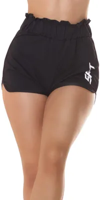 Produktbild von Koucla Sporty High Waist Paperbag Hotpants Shorts S/M