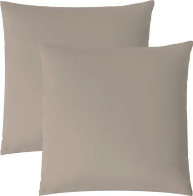 Produktbild von Doppelpack Luxury Kissenbezug 50x50 silber Baumwolle Mako Satin Reißverschluss