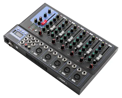 Produktbild von Audio-Mischer, 7 Kanäle, kompaktes Tischdesign, Schwarz