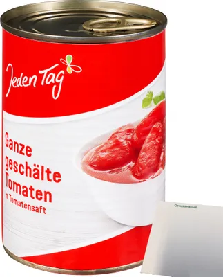 Produktbild von Jeden Tag Geschälte Tomaten (425ml Dose) + usy Block
