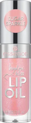 Obrázek produktu pro Essence hydra kiss LIP OIL, Růžová, Sugar Sparkle, Zvětšující objem, Hydratující, Vyhlazující, Ženy, Blyštivý, Paraben, Gluten