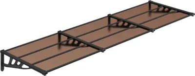 Zdjęcie produktu dla vidaXL Daszek nad drzwi czarny 297,5x90 cm z poliwęglanu
