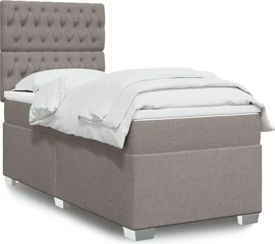 Produktbild von Möbel Boxspringbett mit Matratze Taupe 90x200 cm Stoff - Polsterbett 3292682