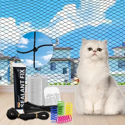 Produktbild von Solidchoice – Katzenschutznetz für Balkone, verstärkt