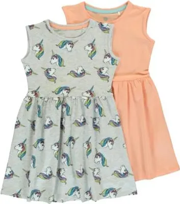Produktbild von Lemon Beret Doppelpack Sommerkleider Einhorn 104/110