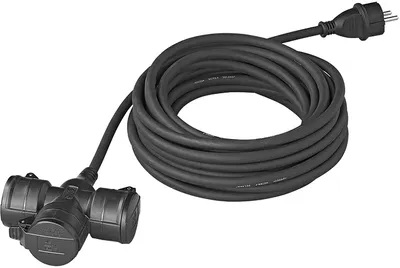 Obrázek produktu pro prodlužovací kabel Schuko 3-cestný 25 metrů 3x1,5mm² černý
