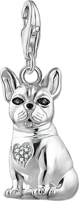 Produktbild von Thomas Sabo Damen Charm Anhänger Hund Bulldogge Silber 1726-041-21