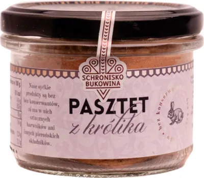 Zdjęcie produktu dla Pasztet z królika schronisko 180g - Schronisko Bukowina