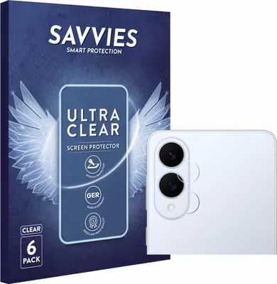 Produktbild von 6x Für Samsung Galaxy S25 Edge (NUR Kameraschutz) Schutzfolie Savvies Displayschutz Display Schutz Folie Klar Transparent