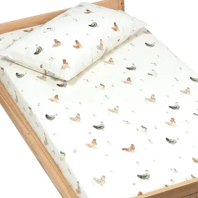 Image de Drap housse Gallina - 60x120 - Beige naturel | par SEVIRA KIDS