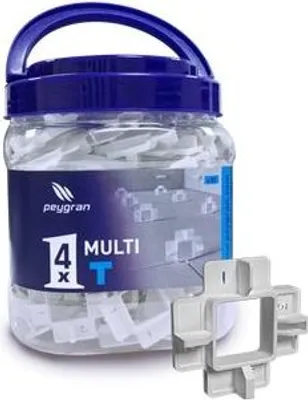 Produktbild von Fugenabstandshalter T Stück 4 in 1, 1,2,3 und 5 mm Box 80 Stück