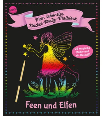 Produktbild von Mein schönster Krickel-Kratz-Malblock. Feen und Elfen