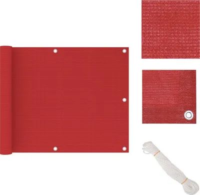 Produktbild von vidaXL Balkon-Sichtschutz Rot 75x500 cm HDPE -  Sonnenschirme & Sonnenschutze
