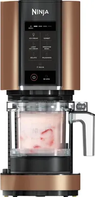 Produktbild von Ninja CREAMi Eismaschine & Frozen Dessert Maker mit 3 Behältern, 7 Programmen, macht Eiscreme, Gelato, Sorbet, Smoothie Bowl, Milchshakes und mehr,