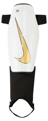 Productafbeelding van Nike - Voetbal scheenbeschermer en enkelbeschermer "Charge" PP4783 (maat L) (wit/zwart/goud)