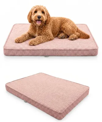 Produktbild von Hundebett Hundekissen Hundematte Cord Altrosa 90X60X8 Cm