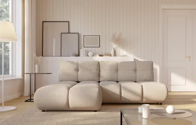 Produktbild von Masseno Ecksofa CORSO L-S mit Schlaffunktion L-Form, Sofa mit Bettkasten, Wohnzimmersofa, Couch, Soffa, Bettsofa, Couchgarnitur- Beige, NOW OR NEVER 05