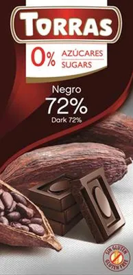 CZEKOLADA GORZKA ZE STEWIĄ BEZ DODATKU CUKRU 100g TORRAS