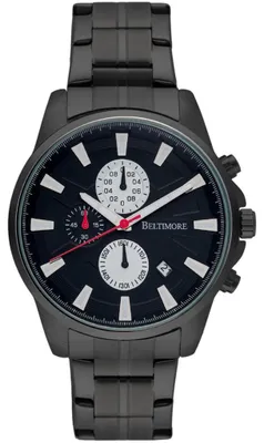 Produktbild von Beltimore Herrenuhr Armband Chronograph Datumsanzeige Quarz Schwarz