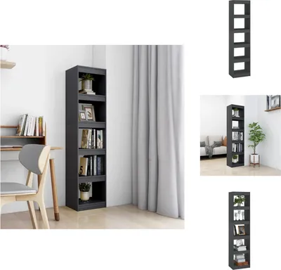 Produktbild von vidaXL Bücherregal/Raumteiler Grau 40x30x167,5 cm Massivholz Kiefer -  Bücherregale & Bücherschränke