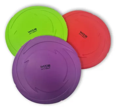 Imagen del producto de Juego de frisbees para perros, de 3 piezas, con un diámetro de 15 cm, fabricado en goma, ideal para perros pequeños, juguete para jugar en el agua