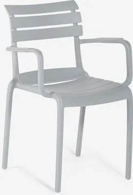 Produktbild von Stuhl für den Außenbereich aus Polypropylen mit Armlehnen für Bar Küche Satin - Hellblau