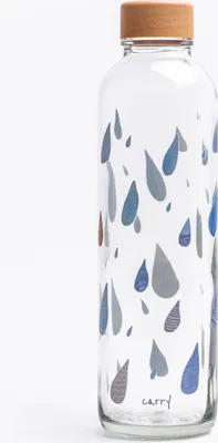 Produktbild von yogabox Glastrinkflasche CARRY - durchsichtig 0,7 L Drop In The Ocean