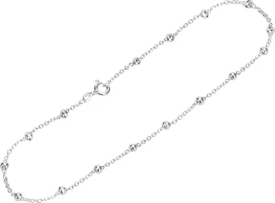 Produktbild von Fusskette 925 Sterling Silber 26cm Weit Ankerkette flachgewalzt Damen Armkette