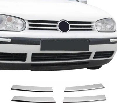 Zdjęcie produktu dla Listwy osłony chłodnicy Listwy osłony chłodnicy do VW Golf 1997-2003 stal nierdzewna srebrna 4szt