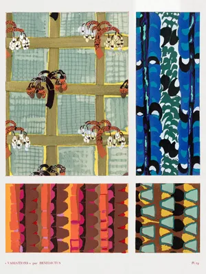 Produktbild von Plakat 30x40cm Blumen Art Deco v.19, Bénédictus Vintage für das Wohnzimmer