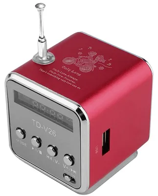 Obrázek produktu pro Přenosný mini USB reproduktor, přehrávač hudby ve formátech MP3/4, podpora SD a TF karet, USB 2.0, stereo FM rádio