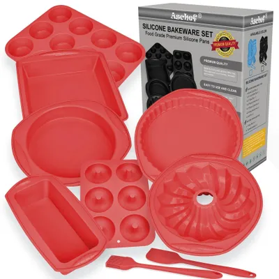 Immagine prodotto di Set di stampi in silicone antiaderenti, 9 pezzi in 1