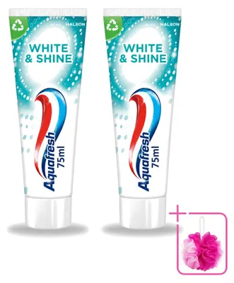 Productafbeelding van 2 x Aquafresh White & Shine tandpasta - 75 ml - Voordeelverpakking - 2 stuks