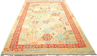 Produktbild von Kaudani, afghanischer Teppich, ländlicher Stil, Kilim, 240x170 cm