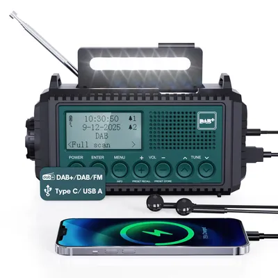 Productafbeelding van DAB/FM met Batterij 5000mAh, Draagbare Zonne-radio