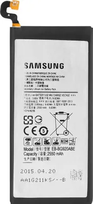 Obrázok produktu pre 2550 mAh Samsung EB-BG920ABE Náhradná batéria pre Samsung Galaxy S6