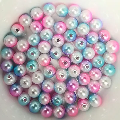 Obrázek produktu pro Wachsperlen bunt schimmernd ca. 100 Stück, 8mm, pink, gelb, weiß