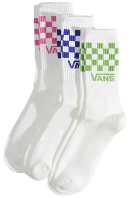 Zdjęcie produktu dla Skarpetki Vans Calcetines Vans Classic Check Crew blanco rosa azul (3 pares) dla Uni