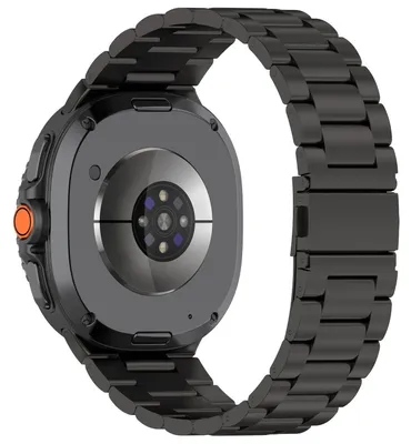 Immagine prodotto di Per Samsung Galaxy Watch 8 / 8 Classic tre perline in acciaio inox sostituzione Smart Watch Arm Band nero