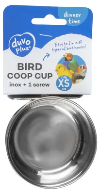 Produktbild von Duvo+ Futternapf für Vögel mit Schraube silber